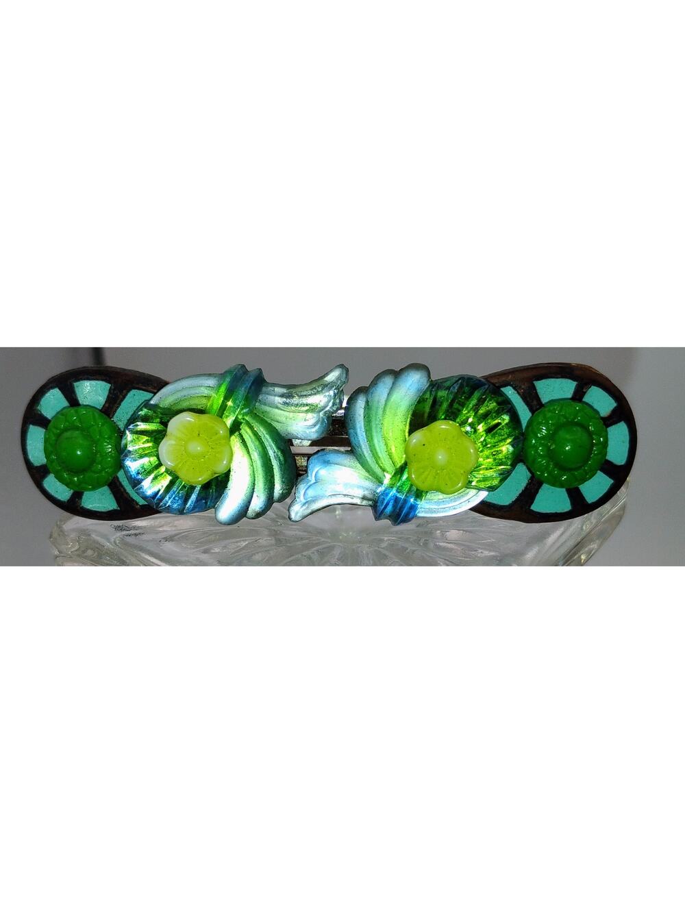 Vintage 80's French Art Deco Style Barrette – Made in France 7"